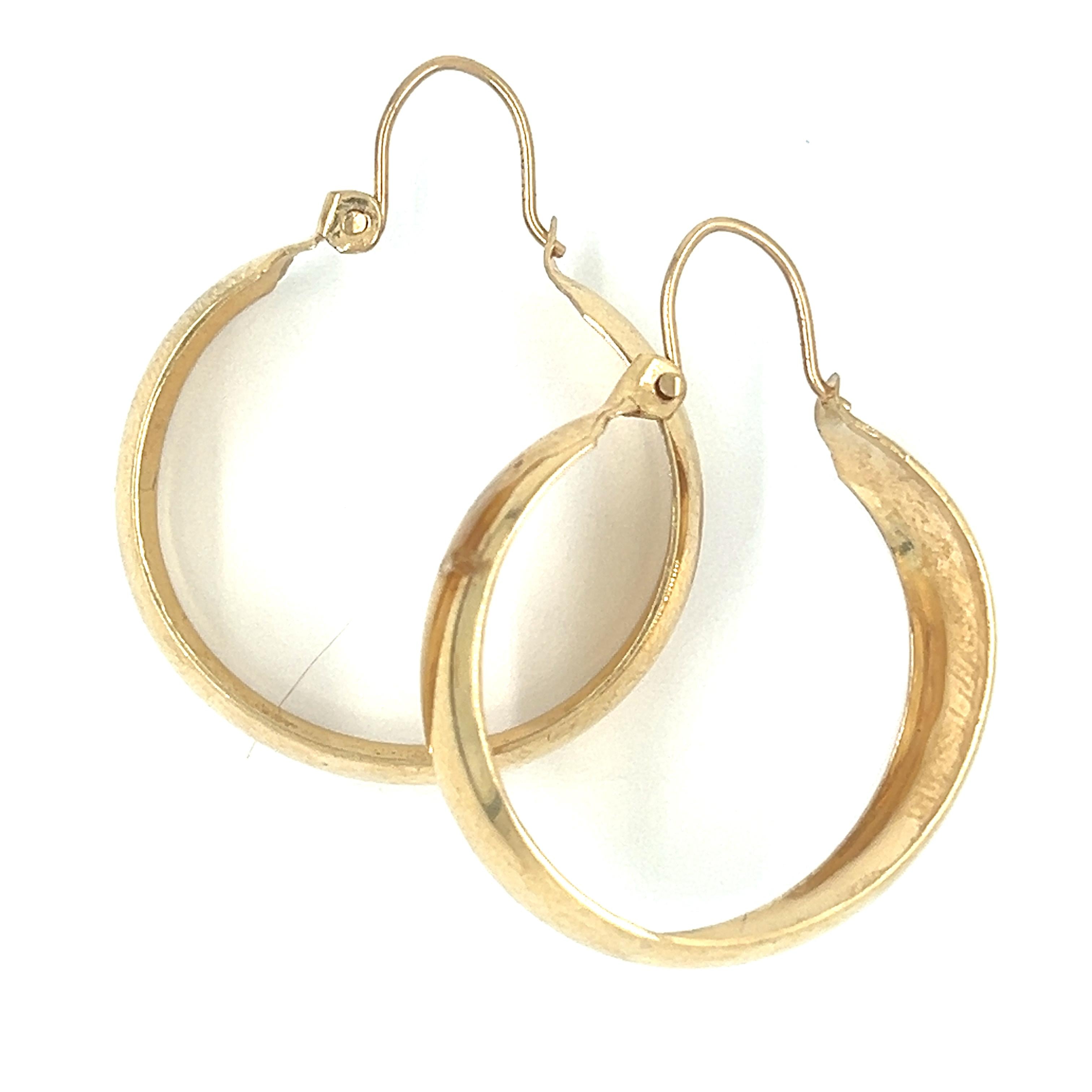 Vintage 18k Gold Hoop Earrings