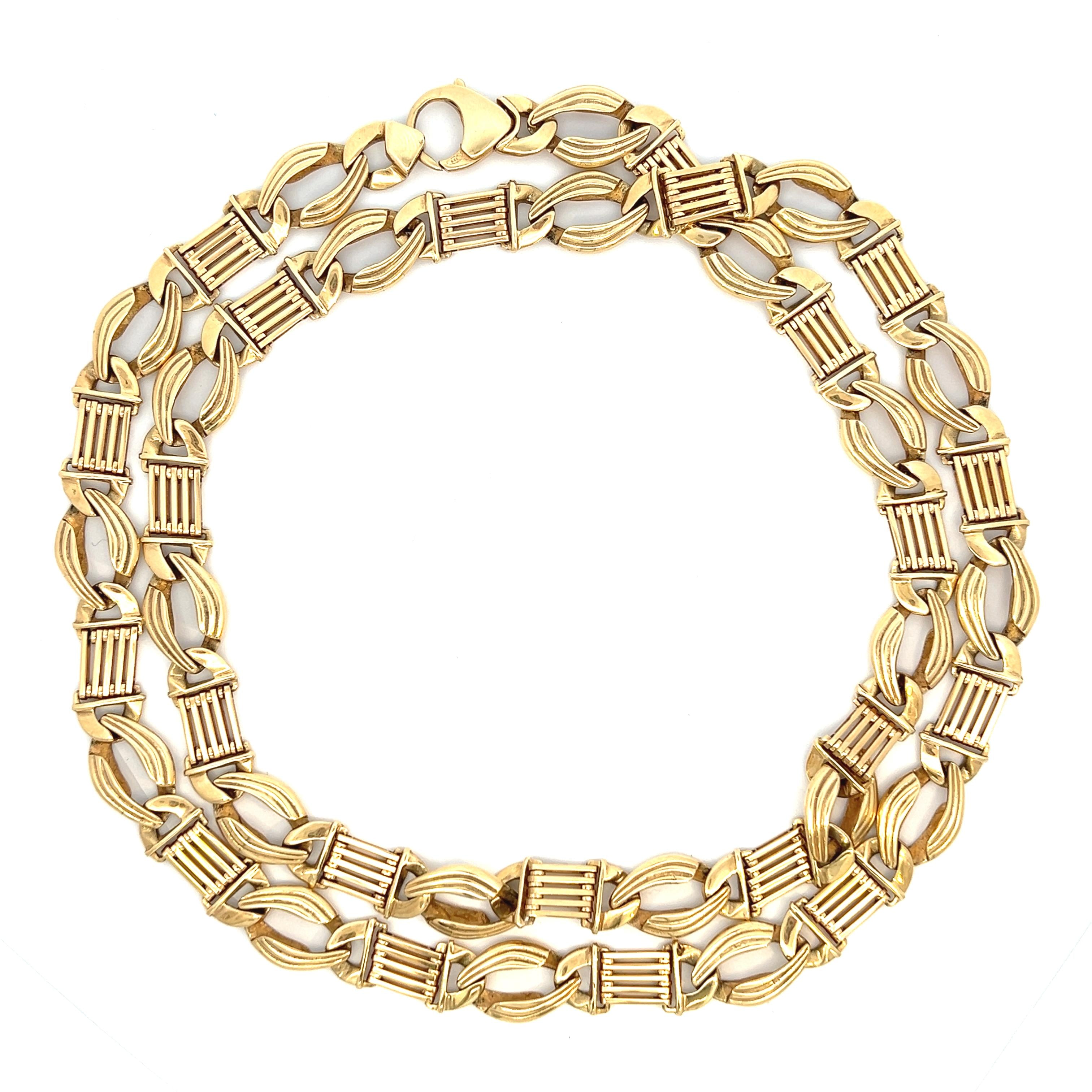 Vintage Italian 14k Gold Chain Necklace