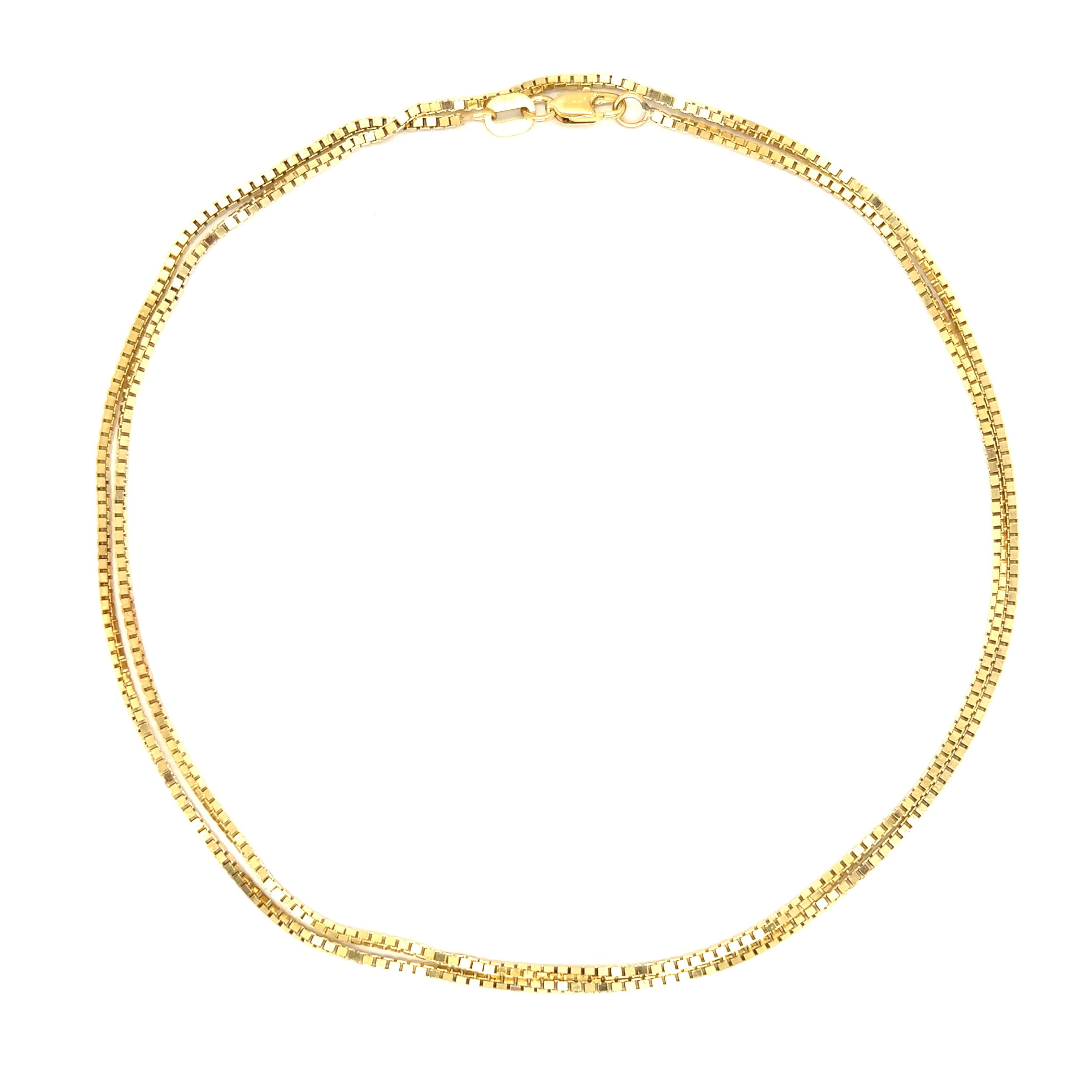 Vintage Thin 24" 14k Gold Box Chain