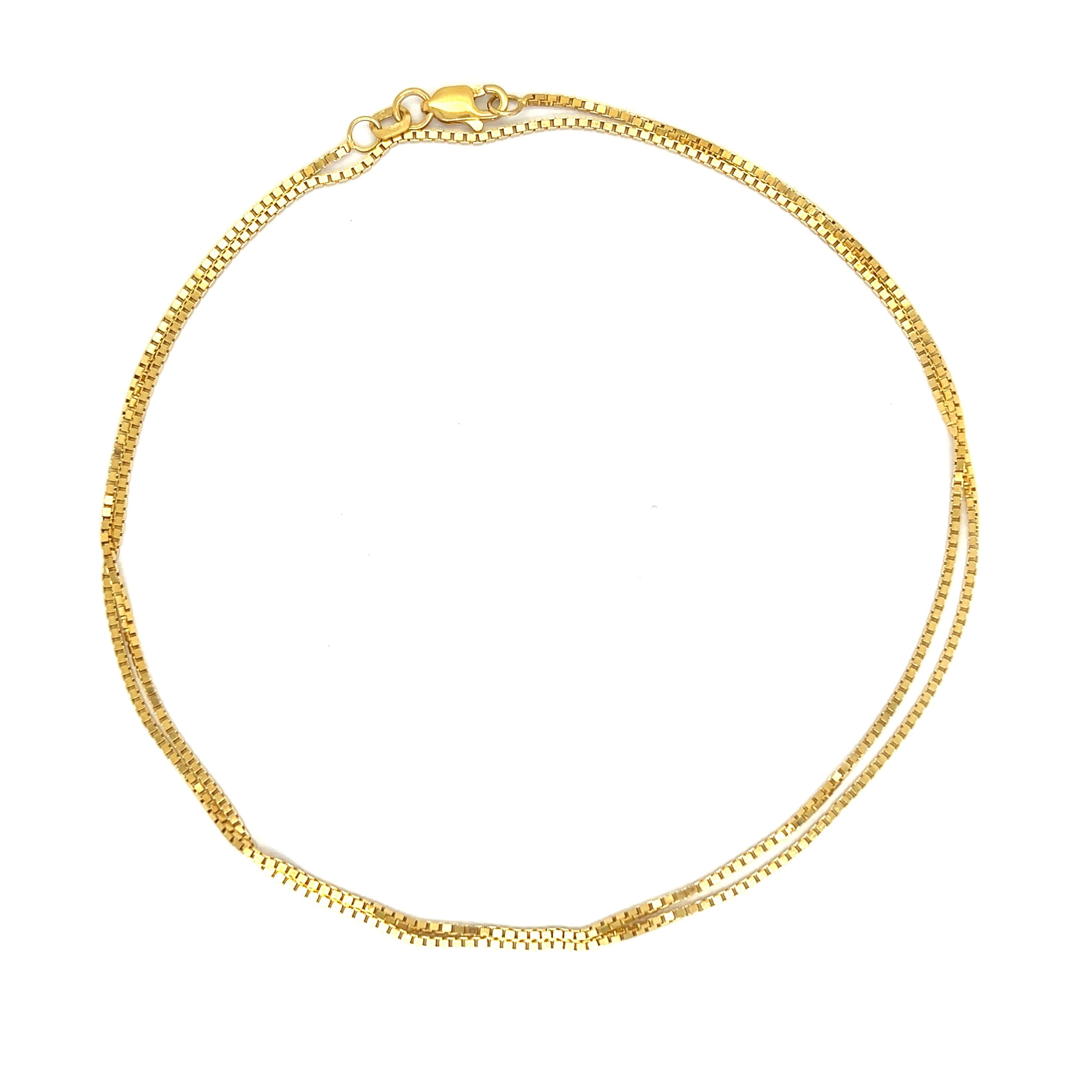 Vintage Thin 20" 14k Gold Box Chain