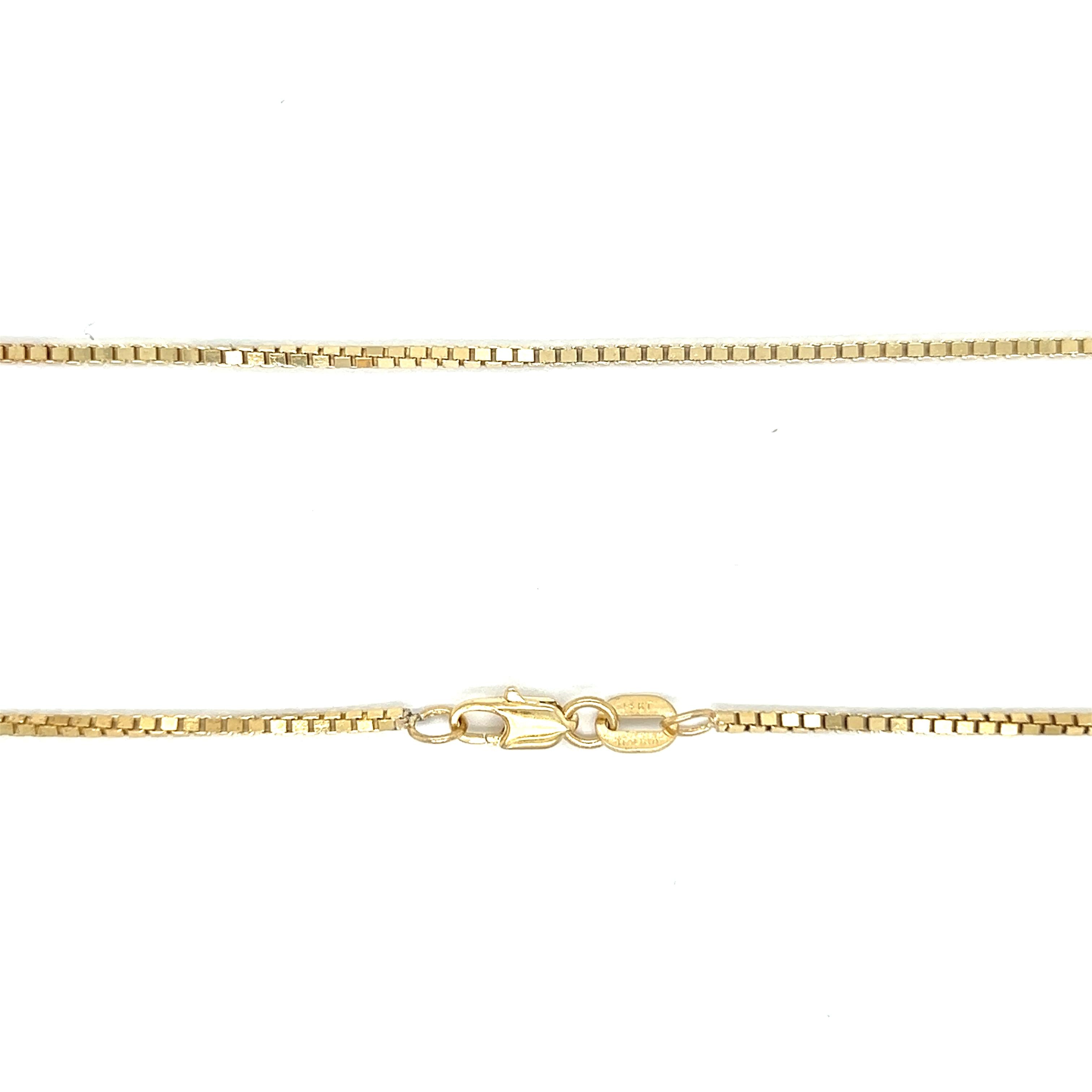 Vintage Thin 24" 14k Gold Box Chain