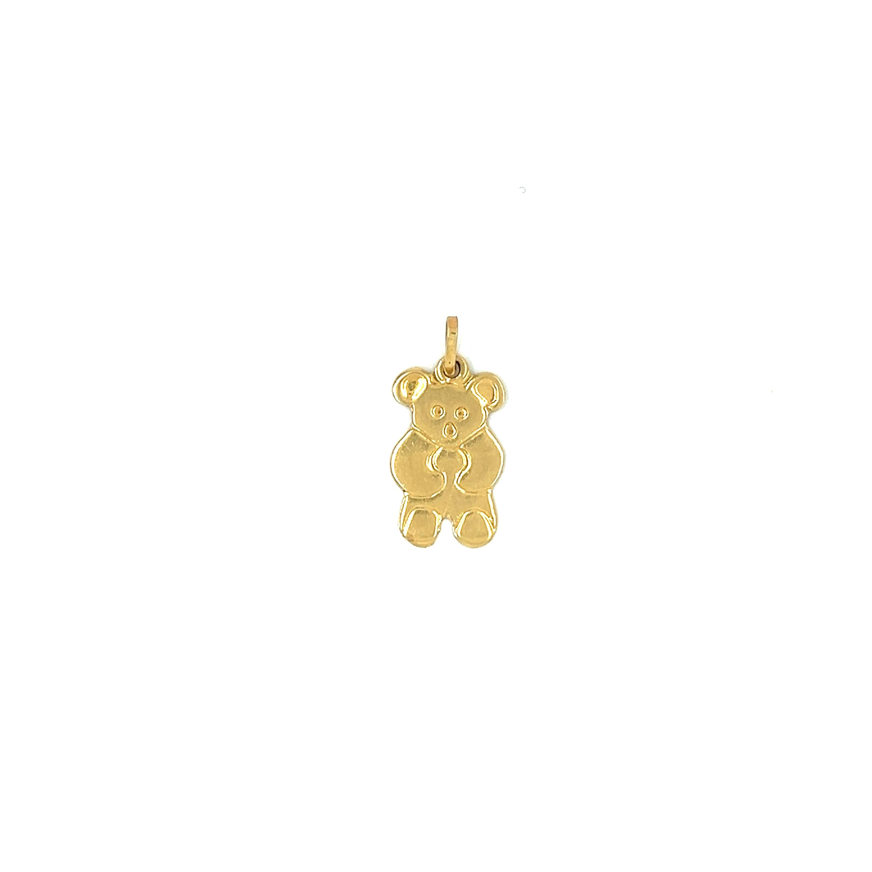 Vintage Teddy Bear 14k Gold Charm