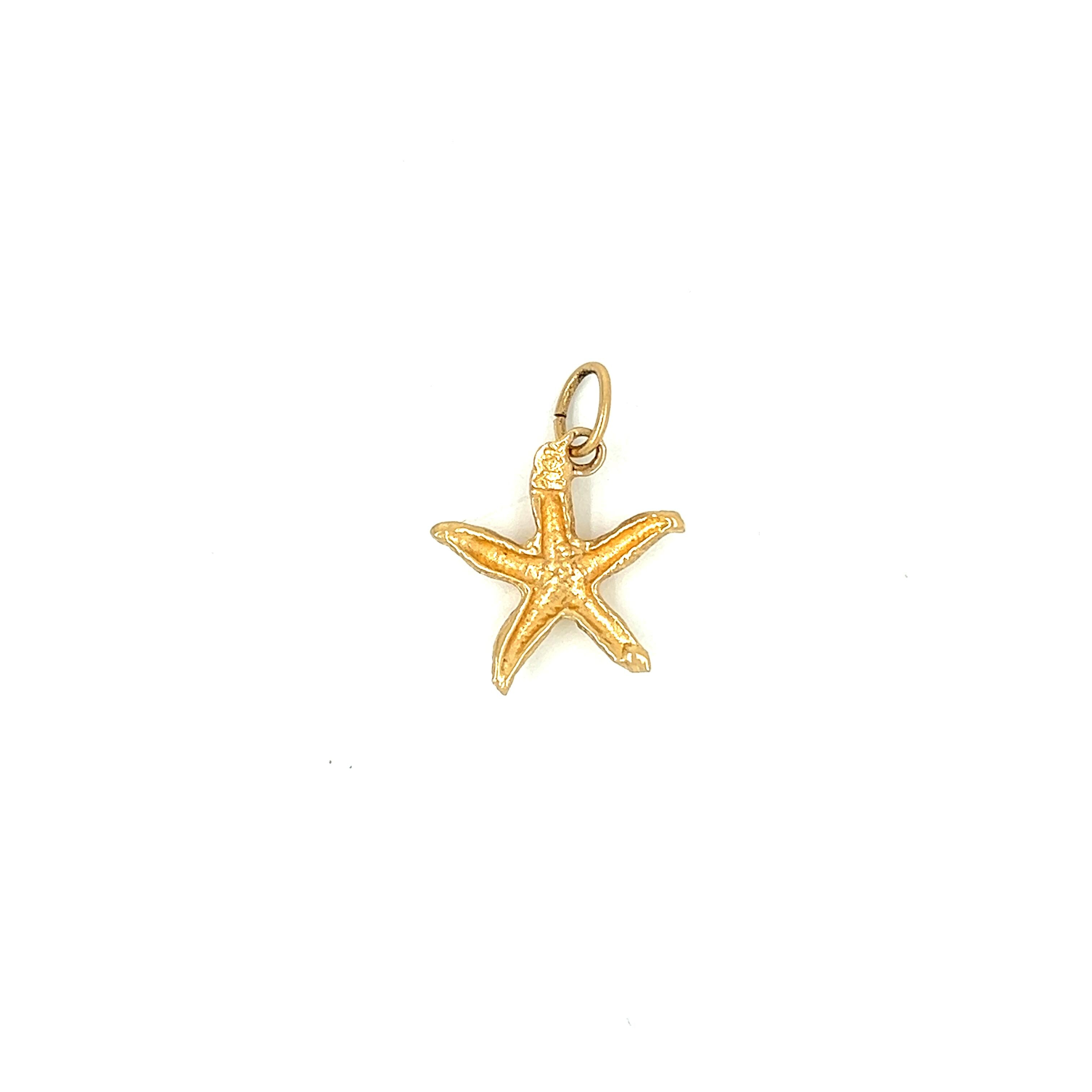 Vintage Starfish 14k Gold Charm