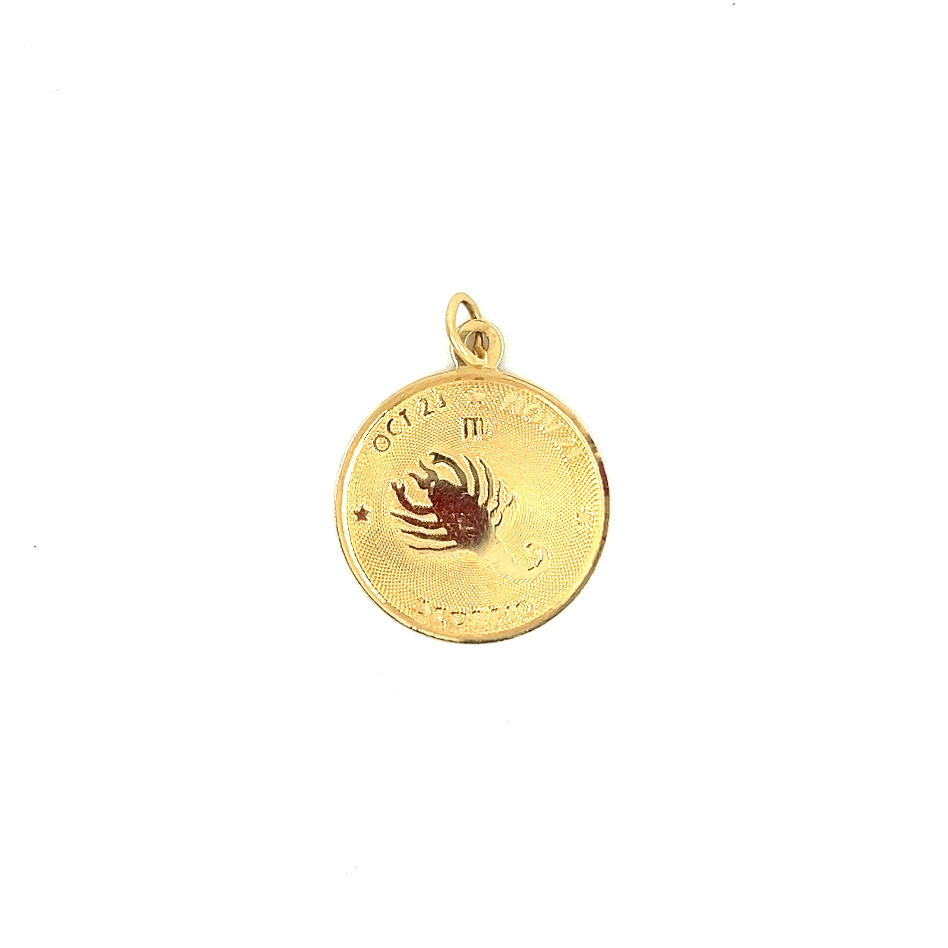 Vintage Zodiac Scorpio 14k Gold Charm