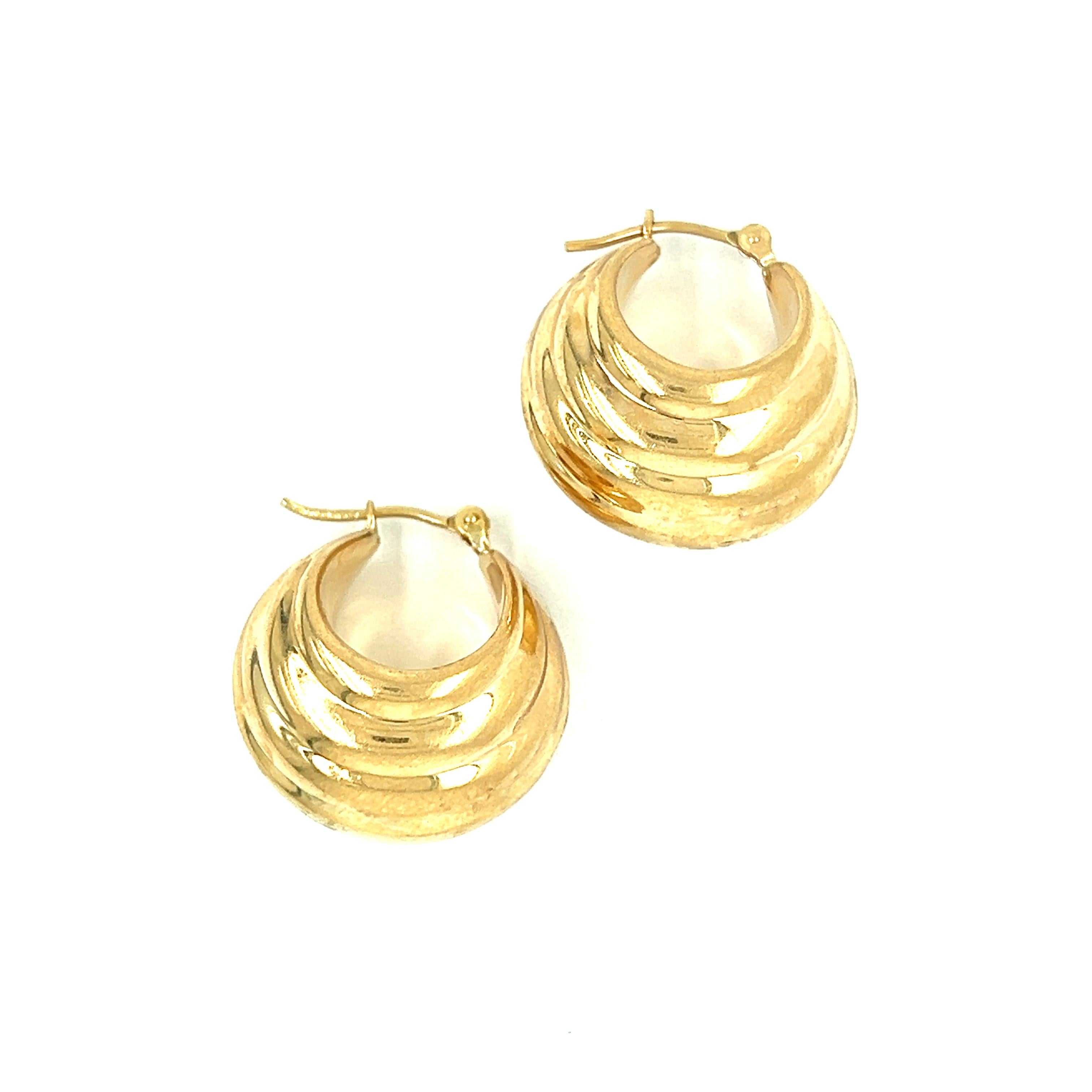 Vintage 14k Gold Hoop Earrings