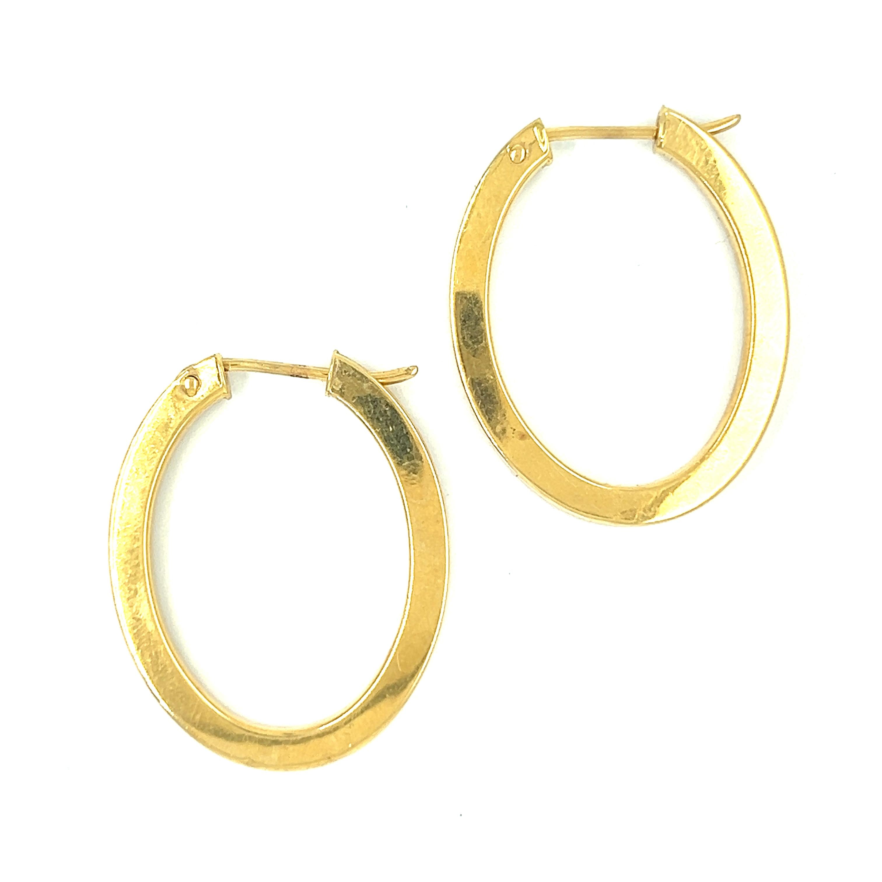 Vintage 18K Gold Hoop Earrings