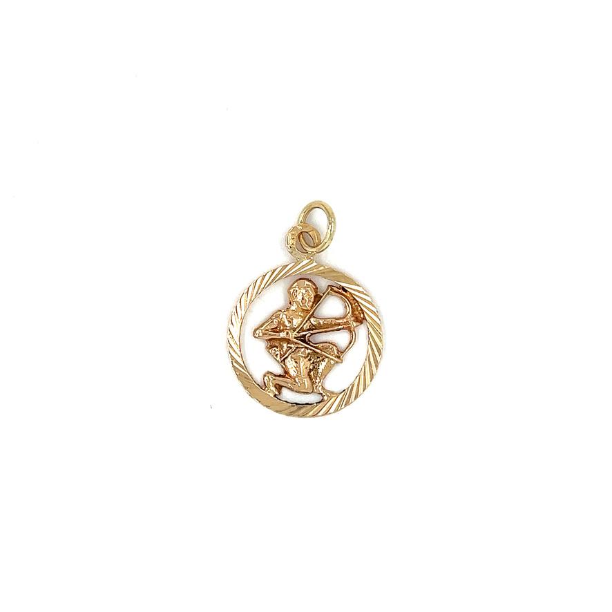 Vintage Sagittarius Zodiac 14k Gold Charm