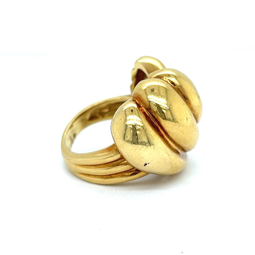 Vintage Swirl 18k Gold Ring