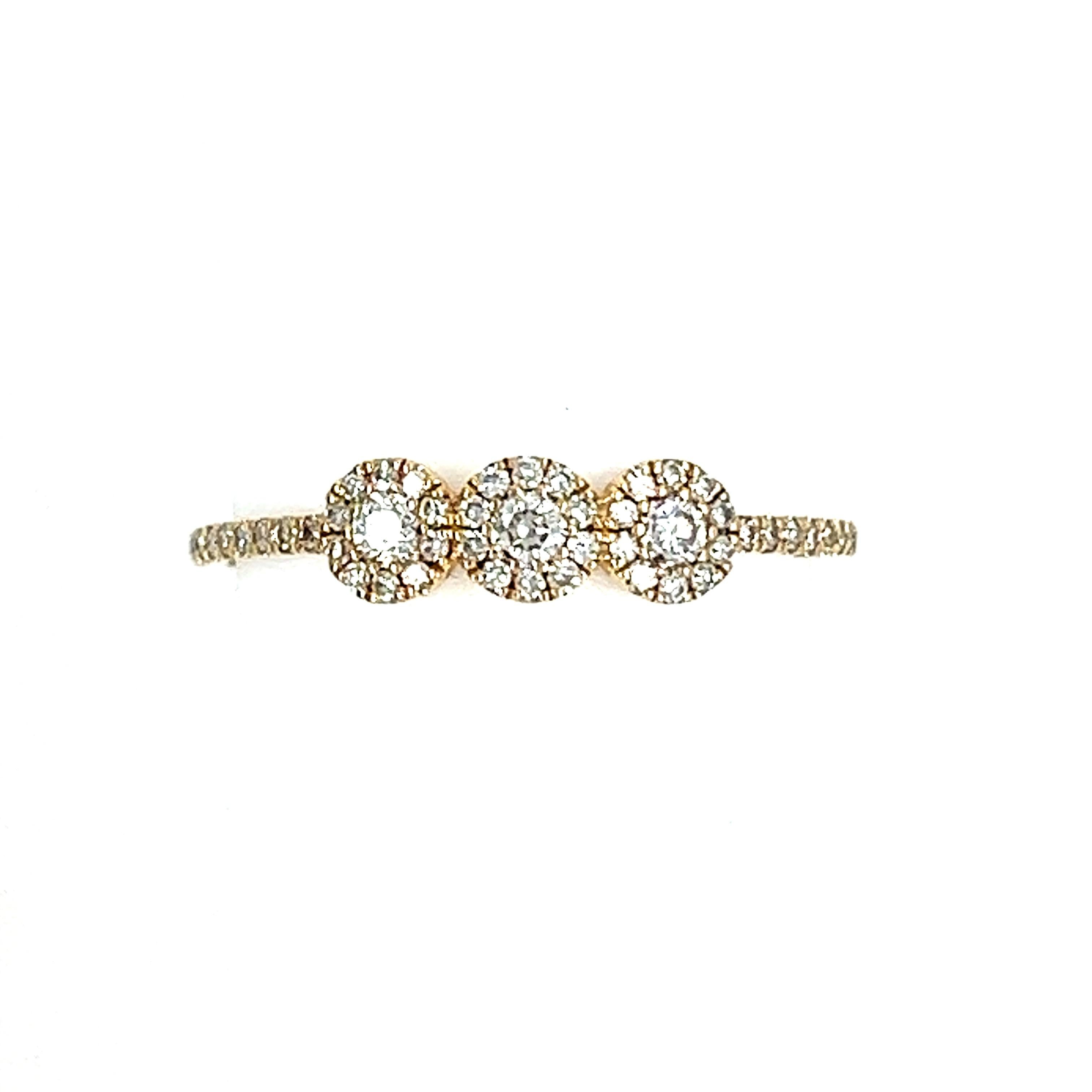 Stacking Ring Diamond 14k White Gold