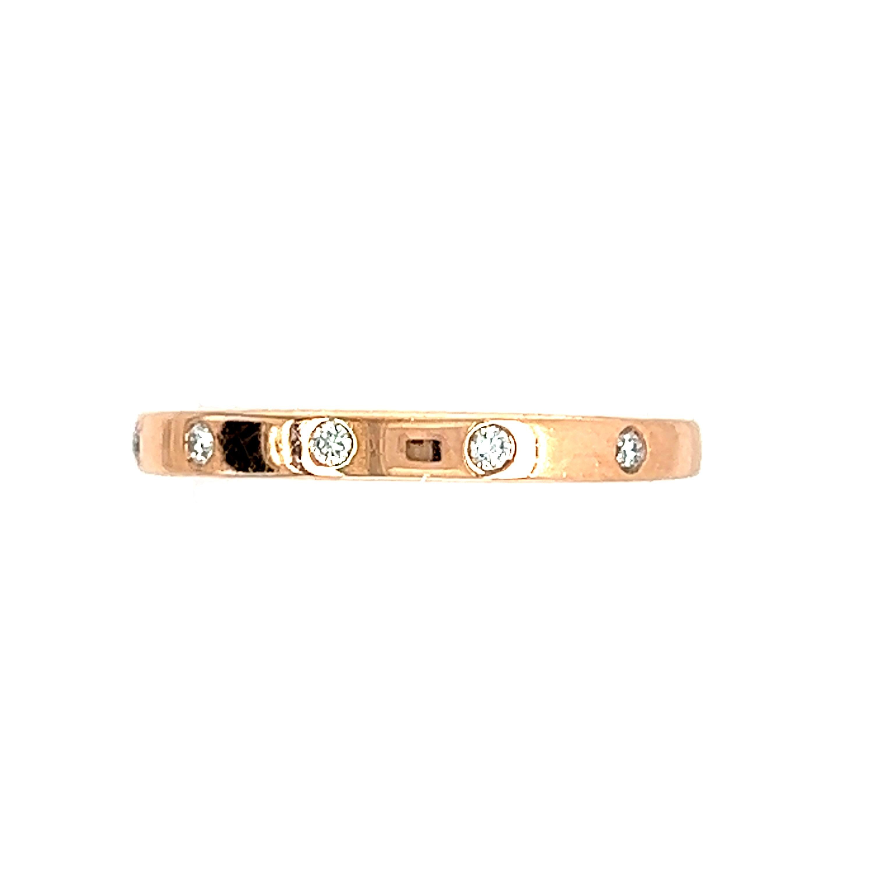 Stacking Ring Diamond 14k Rose Gold