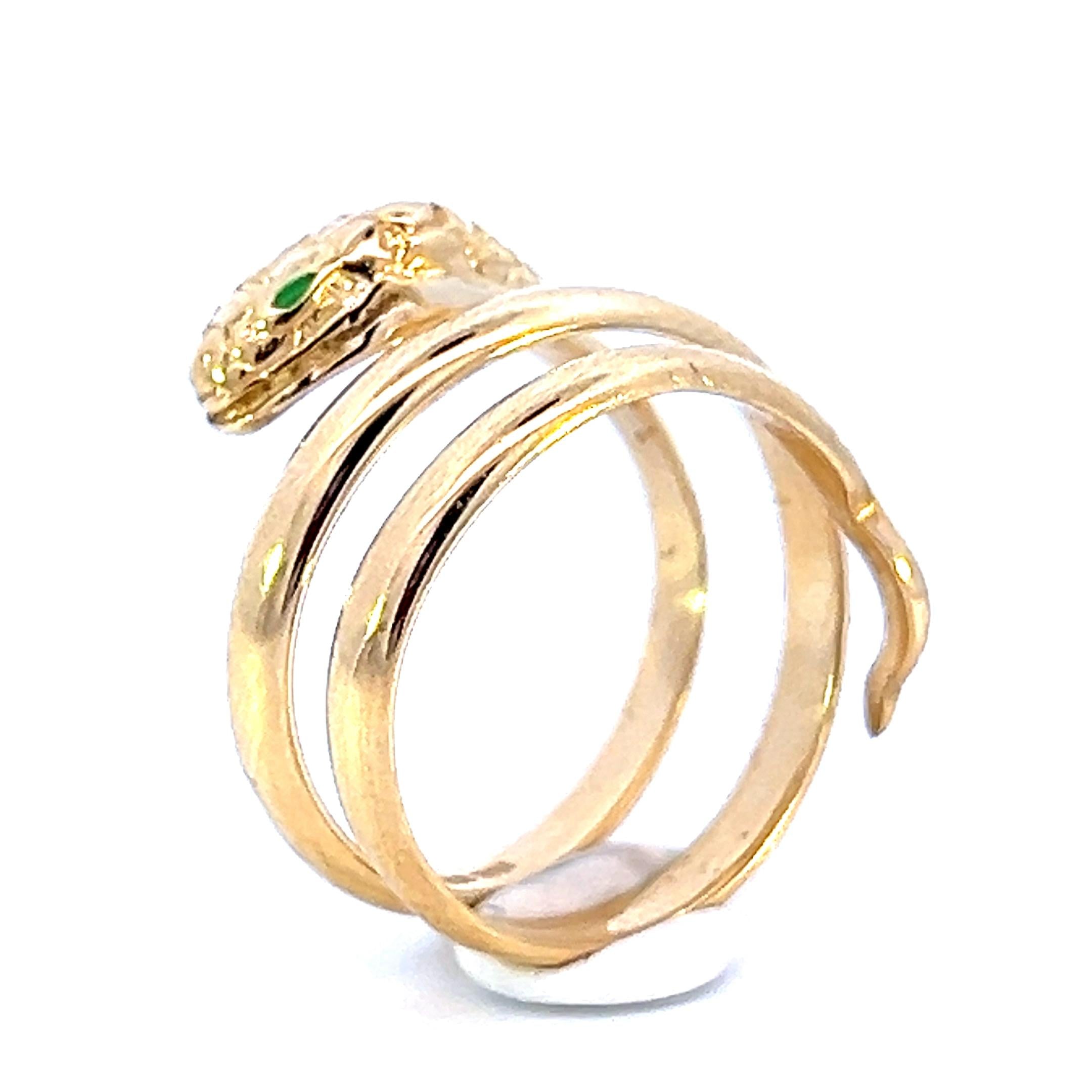 Vintage Snake 18k Gold Ring