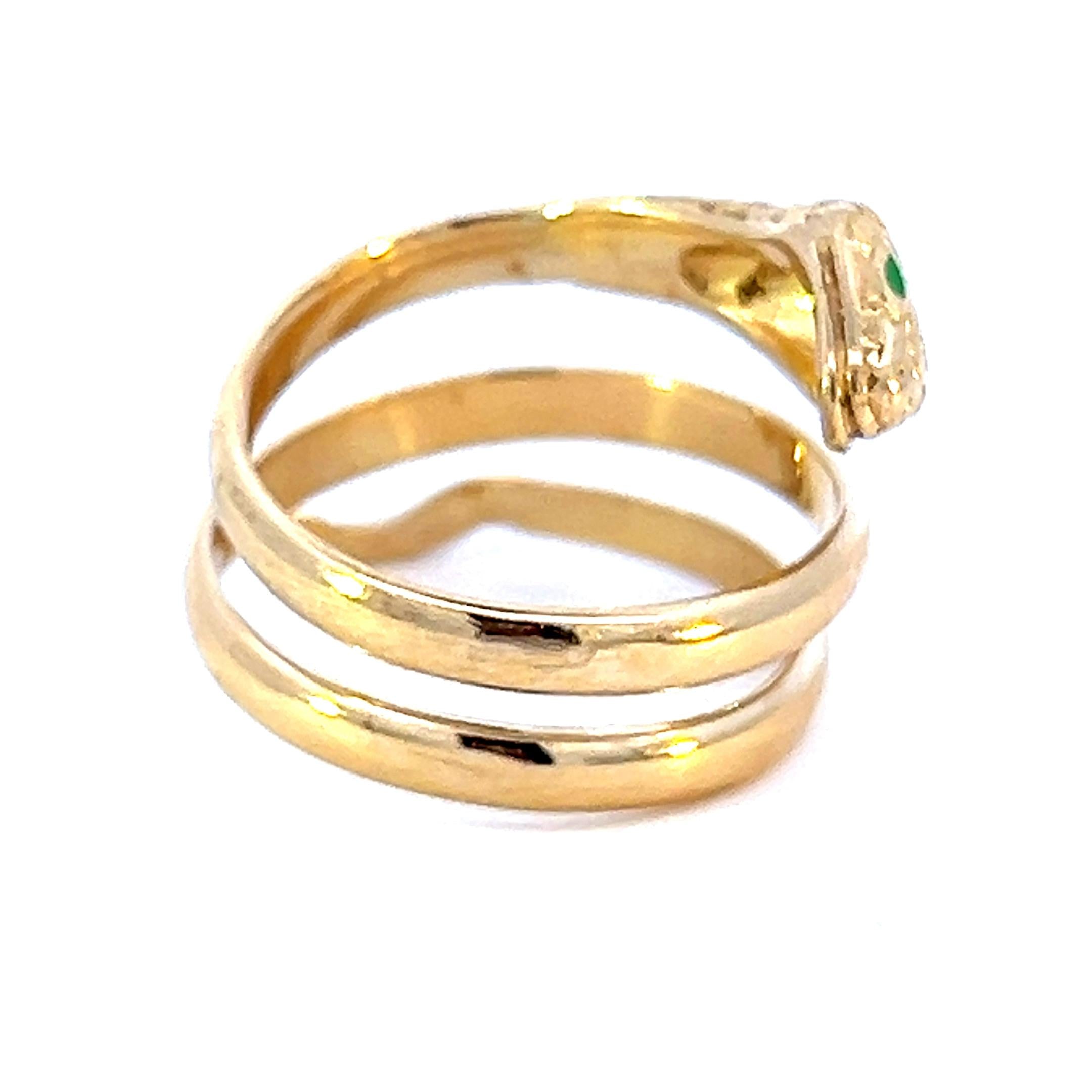 Vintage Snake 18k Gold Ring