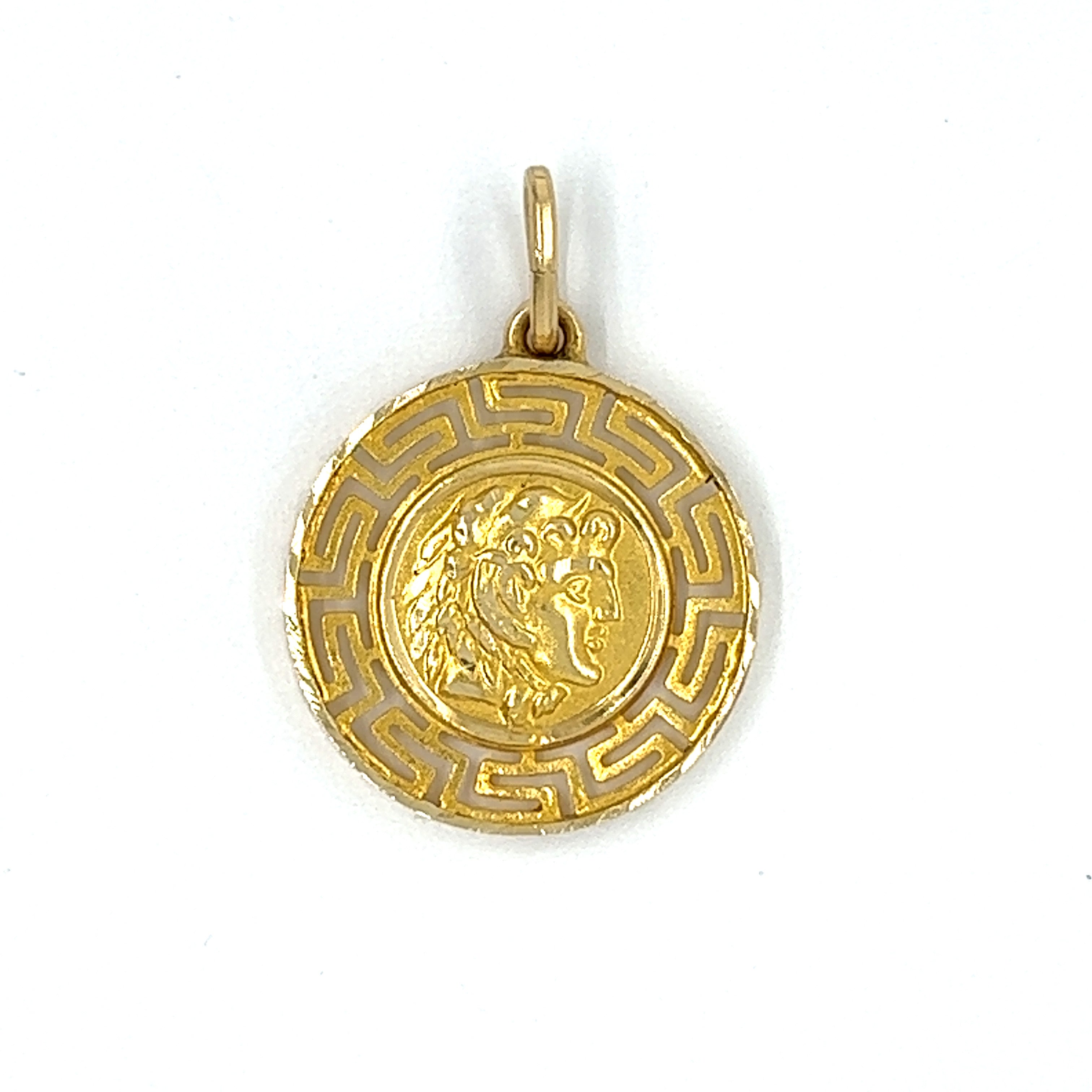 Vintage Greek Profile 14k Gold Charm